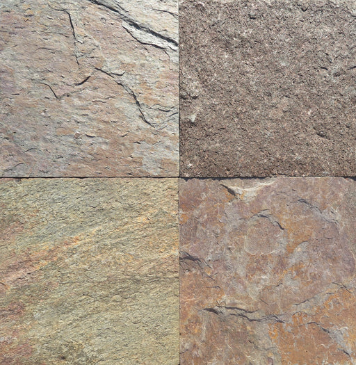 Full Tile Sample - Golden Slate Tile - 12" x 12" x 3/8" - 5/8'' Natural Cleft Face & Back