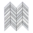 Haisa Blue Marble Mosaic - Large Chevron Polished