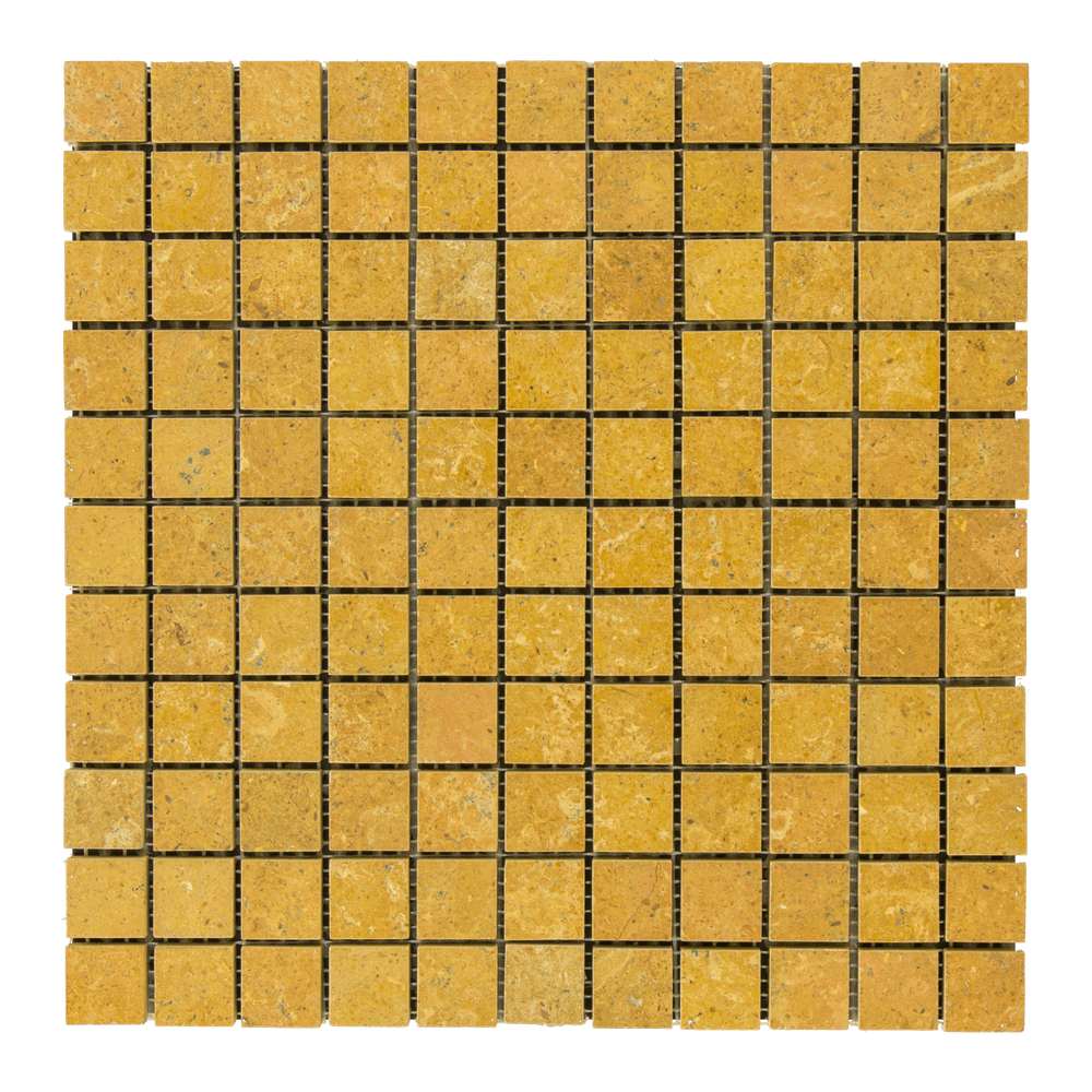 Inca Gold Marble Mosaic - 1" x 1" Polished