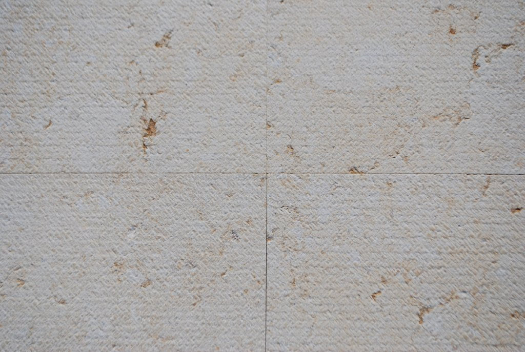 Full Tile Sample - Jerusalem Gold Limestone Tile - 12" x 24" x 1/2" Chevron