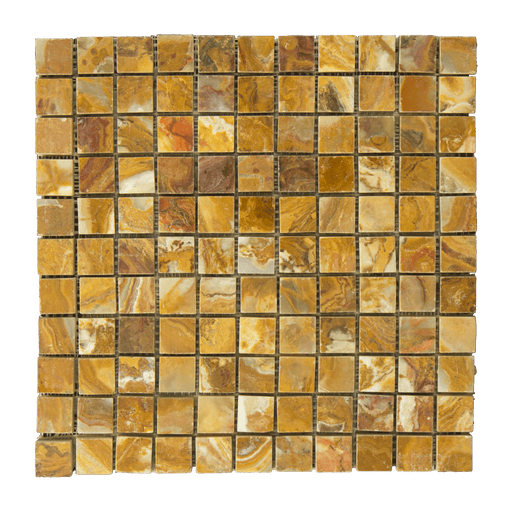 Multi Brown Onyx Mosaic - 1" x 1" Polished