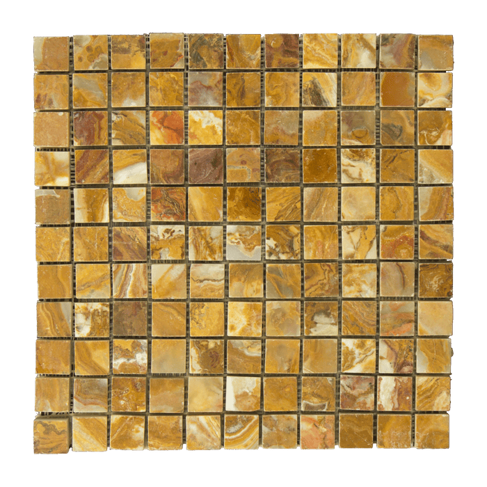 Multi Brown Onyx Mosaic - 1" x 1" Polished