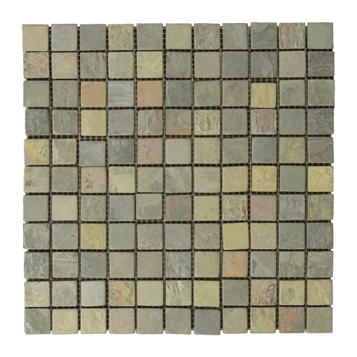 Multi Color Classic Slate Mosaic - 1" x 1" Tumbled