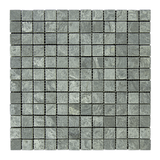 Ostrich Gray Slate Mosaic - 1" x 1" Tumbled