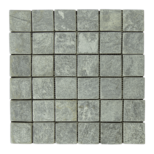 Ostrich Gray Slate Mosaic - 2" x 2" Tumbled