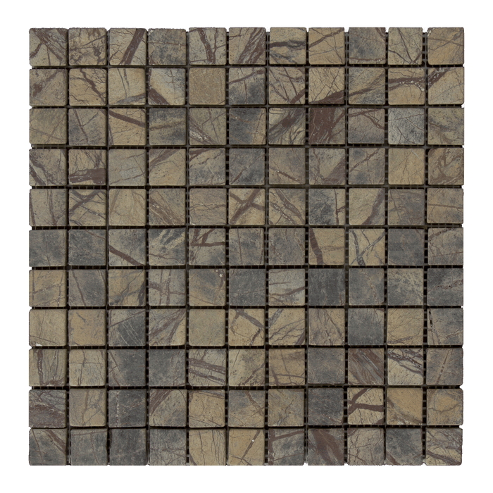 Cafe Forest Marble Mosaic - 1" x 1" Tumbled