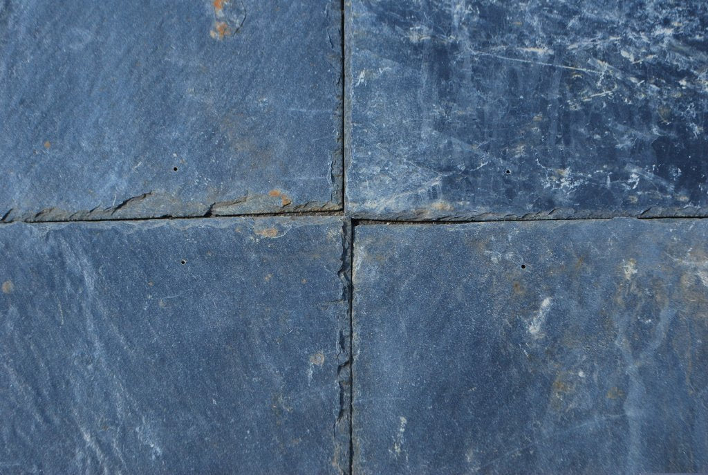 Full Tile Sample - Silver Grey Roof Tile - 8" x 16" x 1/4" Natural Cleft Face & Back
