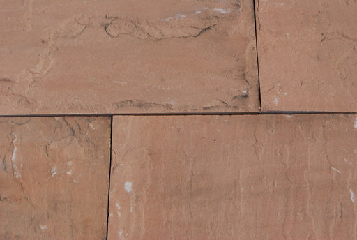 Full Tile Sample - Tea Rose Sandstone Tile - 12" x 24" x 1/2" Natural Cleft Face, Gauged Back