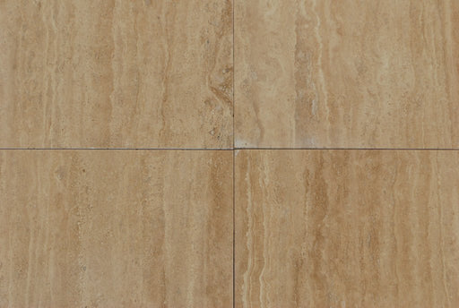 Full Tile Sample - Walnut Travertine Tile - 12" x 12" x 3/8" Honed