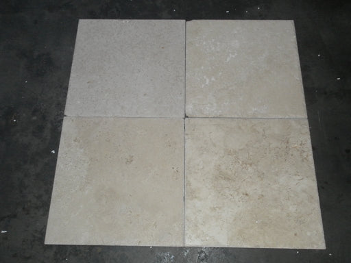 Walnut Travertine Tile - 18" x 18" x 1" Chiseled & Brushed