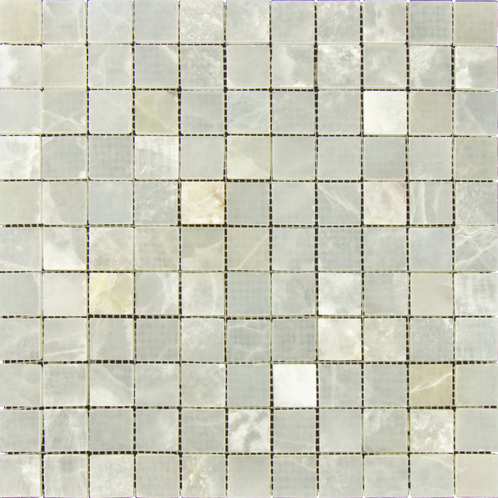 White Onyx Mosaic - 1" x 1" Polished